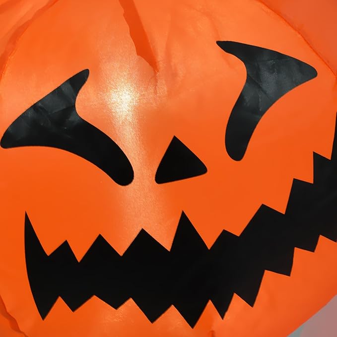 5.9ft Inflatable Halloween Decoration Ghost with Pumpkin, Waterproof Outdoor Decorations, Blow Up LED Yard Decor for Garden, Lawn, Party, Holiday