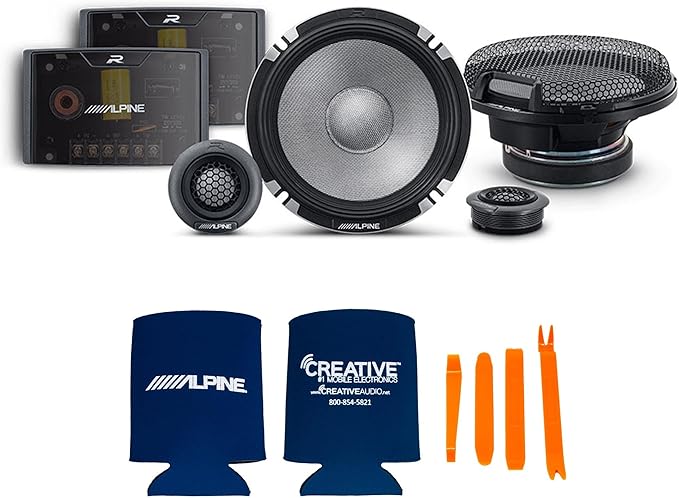 Alpine R2 Speaker Bundle -Two Pairs of R2-S652 6.5" R-Series Pro High-Resolution 2-Way Component Speakers
