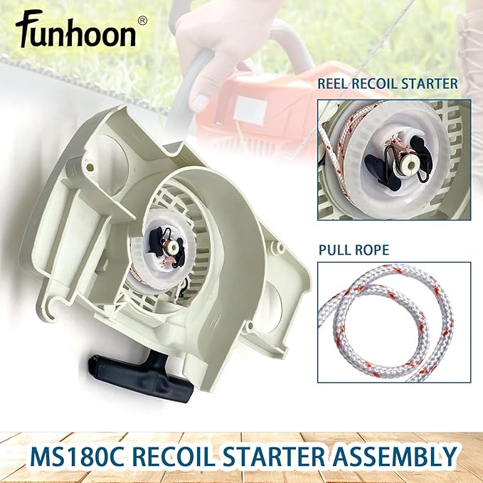 1130 080 2100 Recoil Starter Assembly for Stihl 017 018 MS170 MS180 MS180C Chainsaws Pull Start Assembly
