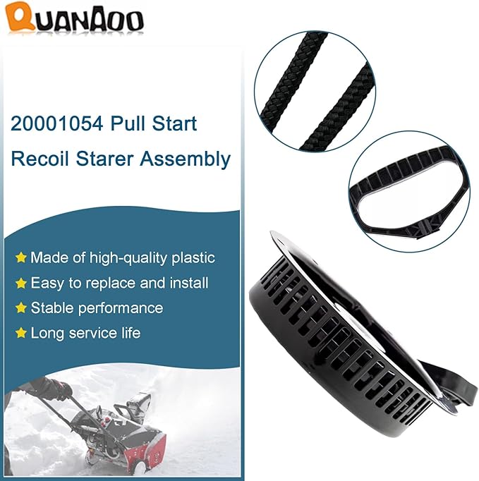 Recoil Starter Assembly 20001054 for Ariens SNO-Tek Compact Classic Deluxe AX 208cc AX 254cc Engine Snow Blower fits 920013 920021 920022 snowblower Replaces 20001735