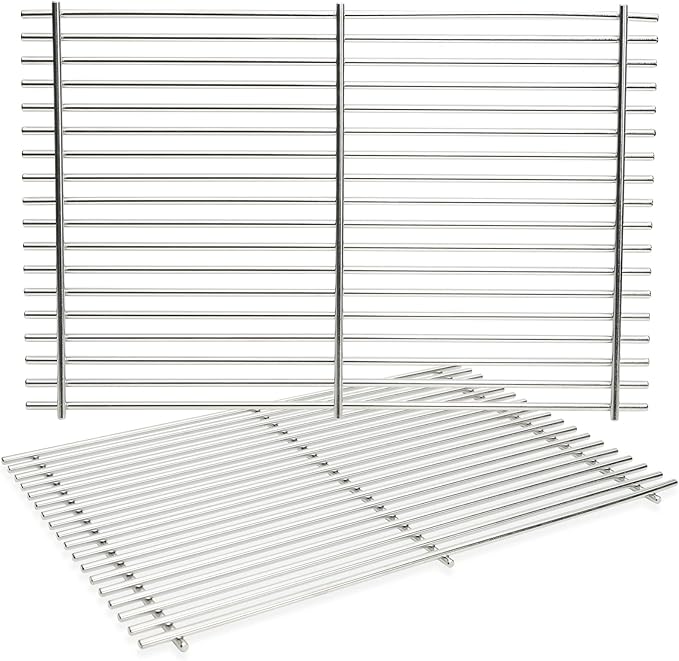 J&HYBBQ 18.75" Stainless Steel Grill Grates Replacement for Weber Genesis 300 Series Grills (2007-2016) – Heavy-Duty, Non-Stick, Easy-Clean Cooking Grates