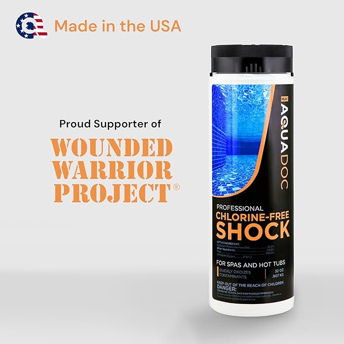 Non-Chlorine Spa Shock for Hot tub - Chlorine Free Tub Treatment & Enhanced to Assist Bromine Suitable Oxidizer Oxidizing by AquaDoc