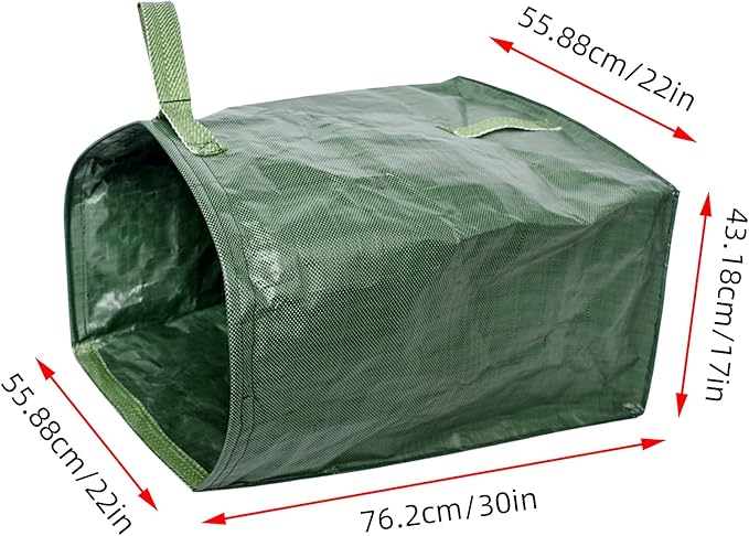 kingsea 2 Pack Yard Waste Bags, Large Yard Dustpan-Type Garden Bag, 53 Gallons Heavy Duty Lawn Pool Garden Leaf Bag for Collecting Leaves Grass Clippings Yard Debris
