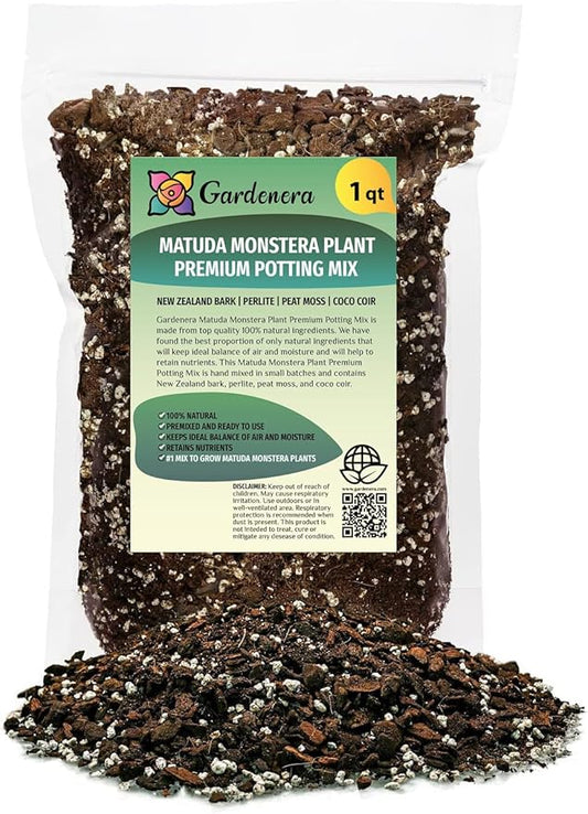 Premium Monstera Siltepecana Matuda Potting Mix - Expertly Crafted for Healthy Growth - 1 Quart
