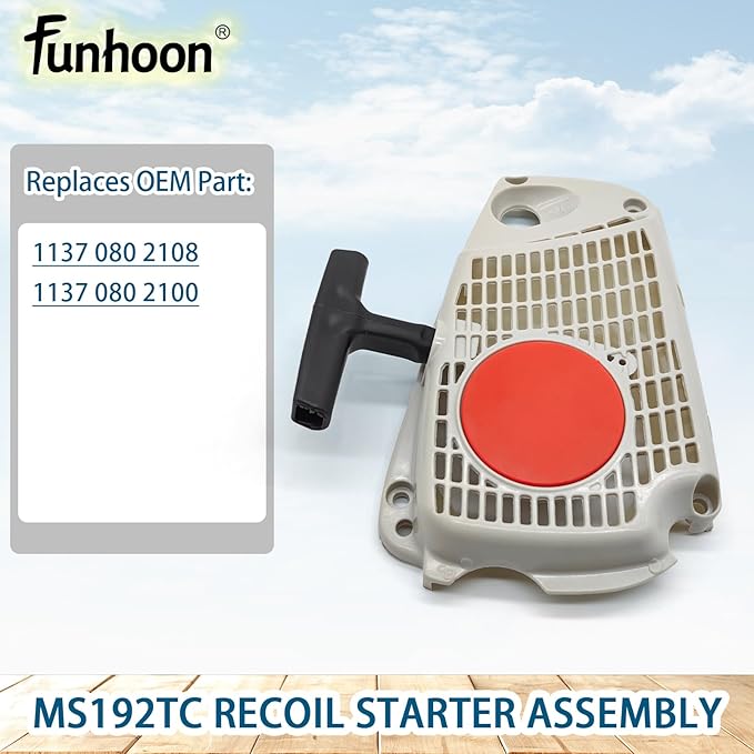 1137 080 2108 Recoil Starter Assembly for Stihl MS191T MS192T MS192TC MS193T Chainsaws Replaces 1137 080 2100