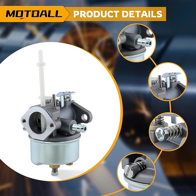 MOTOALL 632371 632371A Snowthrower Carburetor for Tecumseh H70 HSK70 Snow Carb for Stens 520-910 Snowblower