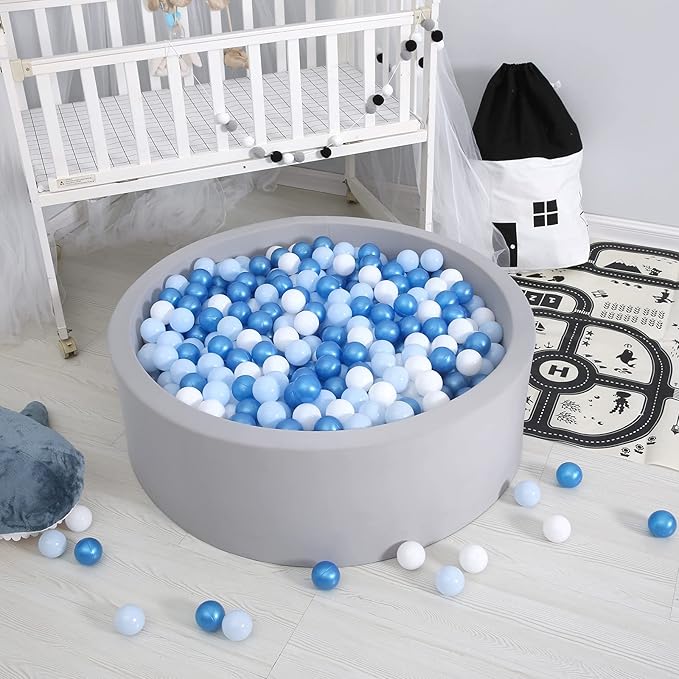 GOGOSO Ball Pit Balls Crush Proof Non-Toxic Plastic Balls Babies Kids Toy Bulk Pack 170pcs 2.2inchs
