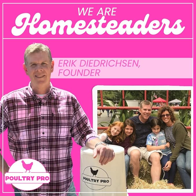 Hot Chicks Only | The Original Pink Poultry Pro Feeder DIY Port PVC Gravity Fed Chicken Feeder 3 Ports and Hole Saw | Rain Proof, Weather Resistant Chicken Feeder (Hot Chick Feeder Kit)