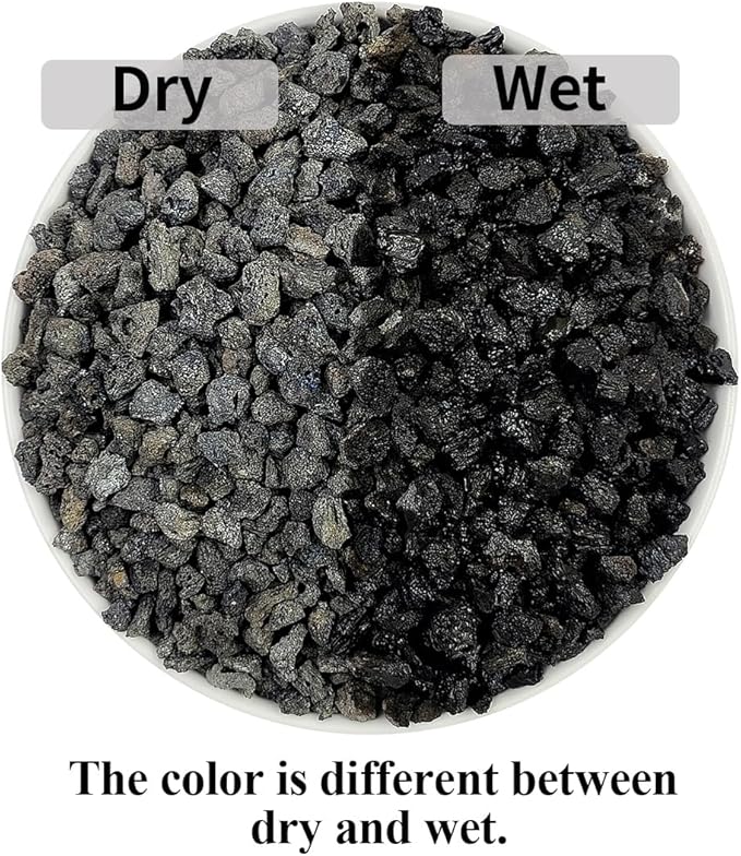 Black Horticultural Lava Rocks for Plants, 5lb Succulents Cactus Bonsai Soil Volcanic Rocks for Aquarium Outdoor Decorative Stones for Craft Projects, Vase Fillers