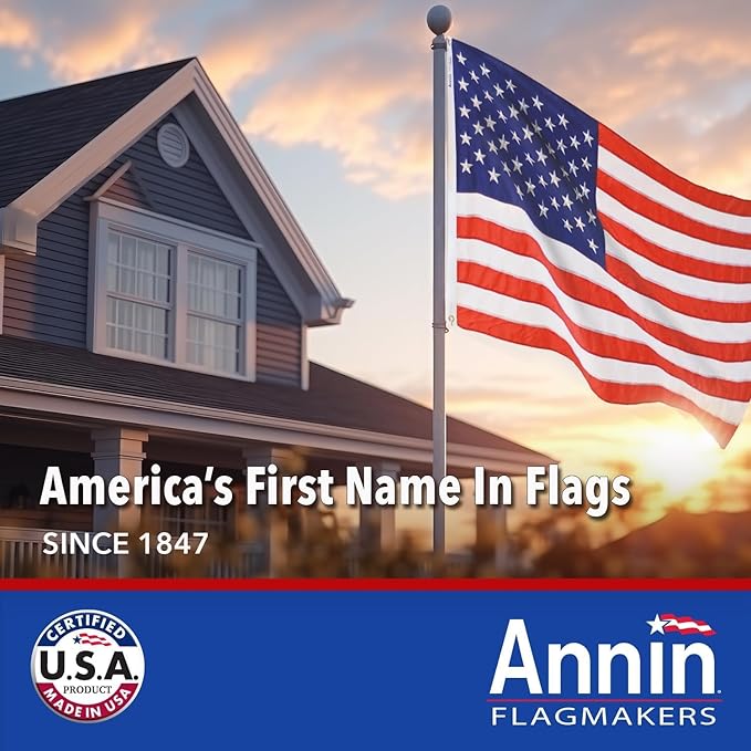 Annin Flagmakers (2720) Tough-Tex American Flag, Made in USA, 4 x 6 Feet, Polyester