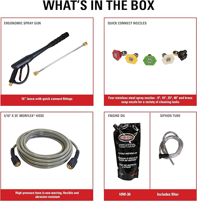 Simpson Cleaning 3600 PSI Gas Pressure Washer, 2.5 GPM Power Washer for Commercial Use, Honda GX200 Engine, 35-Foot MorFlex Hose, Aluminum Series, 49-State (ALH3425)