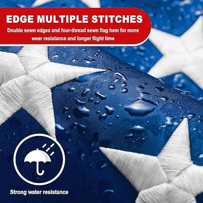 American Flag 2.5x4 FT, Flag For Front Porch,Embroidered Stars, Sewn Stripes, Brass Grommets, Tearproof 420D Nylon Material, All Weather Flag– Unmatched Durability in Any Weather.