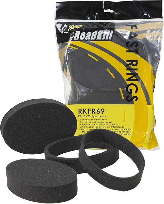 Alpine R2-S69, R Series 6x9 2-Way Hi-Res Speakers + Foam Baffle Kit Bundle
