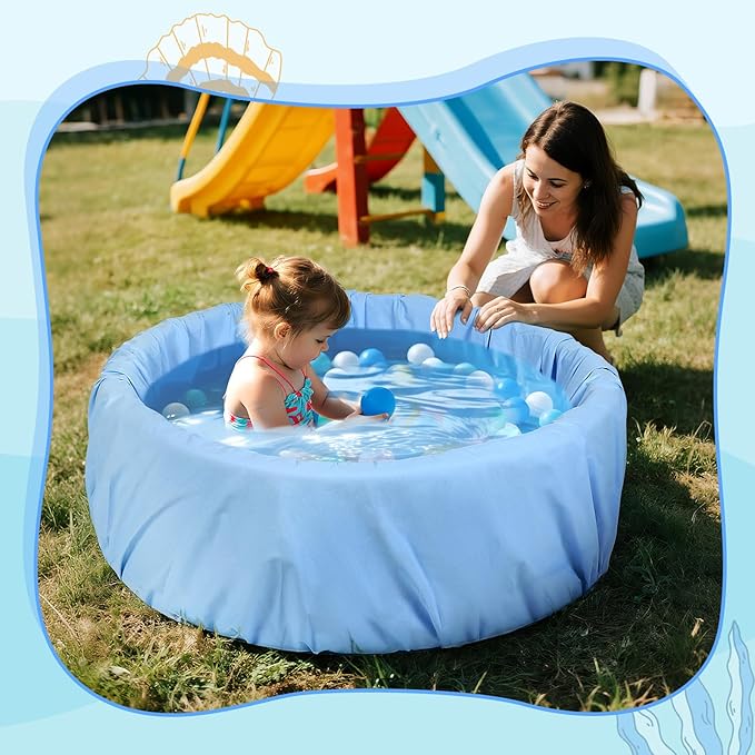 Foam Ball Pit, 35 inch x 12 Inch Outdoor Swimming Pool for Kids, Indoor Playground Ball Pool, Ideal Gift for Children - Ball Not Included...