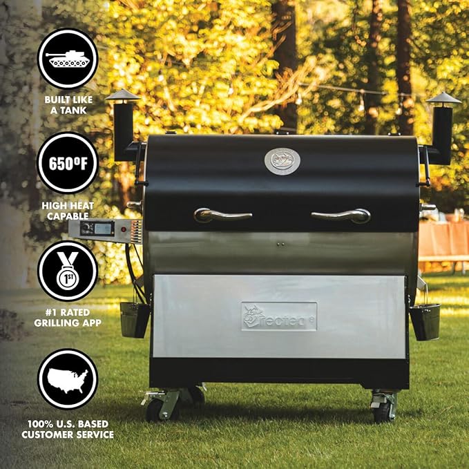 recteq RT-2500 BFG Pellet Smoker Grill, Wi-Fi-Enabled Outdoor Grills & Smokers, Electric Pellet Grill with 2500 Sq In Cook Space, RT-2500 BFG + Grilling Essentials Bundle