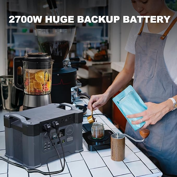 ALLPOWERS S2000 Pro Solar Generator with Panels Included, 2400W MPPT Portable Power Station with Foldable Solar Panel 200W, Solar Backup Power for Van House Outdoor Camping