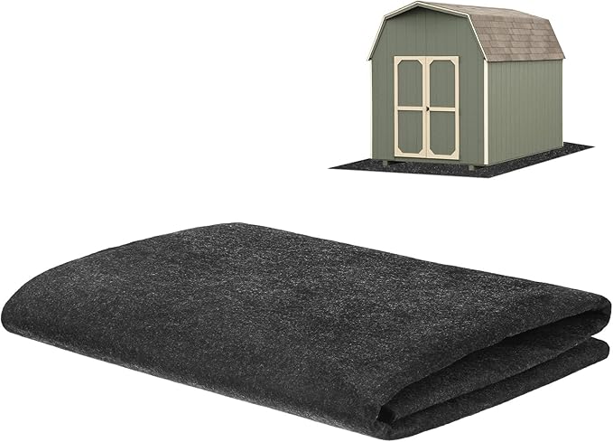 3 mm Thickened Outdoor Storage Shed Mat, 3x4 ft Waterproof Shed Flooring Mat for Patio Furniture Floor Protecting from Wear/Liquid/Dust/Oil, Non-Slip Felt Rubber Rug Pad [Grey]