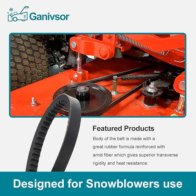 Ganivsor 754-04050 954-04050 Replacement 1/2'" x 35“ Cogged Auger Drive V-Belt Compatible with MTD Two-Stage Snow throwers 754-04050A 954-04050A