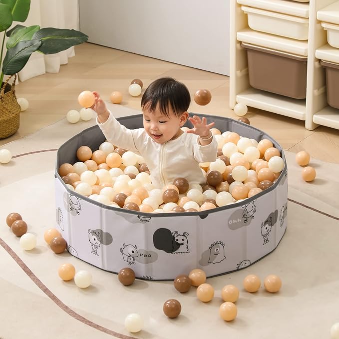 TRENDPLAY Plastic Balls for Ball Pits 2.2 Inch, Pack of 50 100 200 500 Hollow Balls, Perfect for Toddler Baby Pools,Party,Festival Decoration