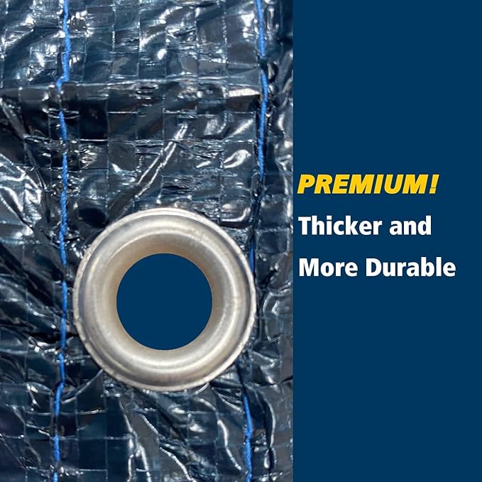 15’ ft. Premium Round Pool Winter Cover for Above Ground Pools – 10-Year Warranty, Cold and UV Resistant, Weatherproof and Durable, Winch & Cable Included