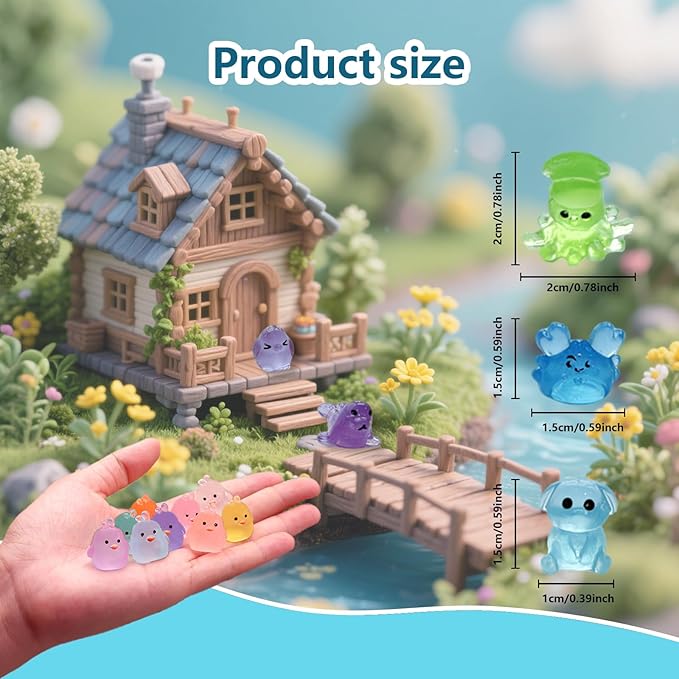 150/200 Mini Resin Animals Variety Pack Kit, 30 Types Tiny Resin Animals Figures, Hide Mini Figures Micro Landscape Ornaments Fairy Garden Accessories (200)