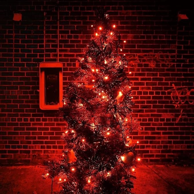 Connectable 240LED 95Ft 13Modes String Lights Indoor Outdoor | Extendable Green Wire Red Christmas Tree Lights with Timer | Twinkle Fairy Light Plug in for Xmas Tree Garden Decor(Red)