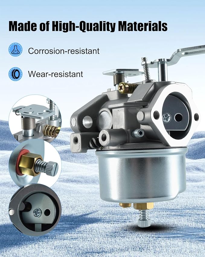 Carburetor Fit for Troy Bilt 42010 8HP 24" Snow Thrower, Snow Blower Carb with Fuel Filter Tune Up Kit