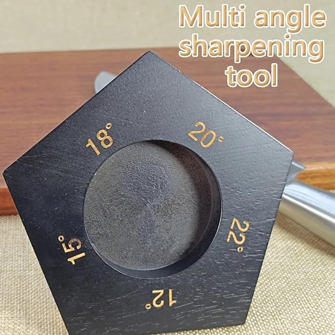 Rolling Knife Sharpener with 2 Diamond Disc and 2 Corundum Disc, Rolling Knife Sharpener Kit with 5 Magnetic Angle Offer 12/15/18/20/22° for Kitchen Knives (SET-B)