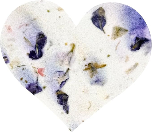 50 pcs Large Purple Hearts – Plantable Seed Paper for Weddings, Gifts, and Life Events (#45s)