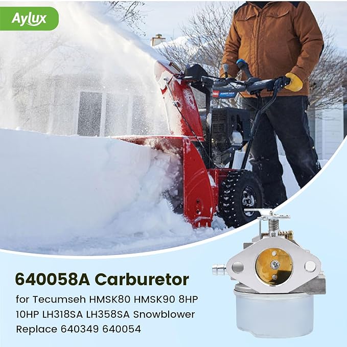 640052 640058A Carburetor for Tecumseh HMSK80 HMSK90 8HP 9HP 10HP LH318SA LH358SA Snowblower Replace Tecumseh 640349 640054 640058