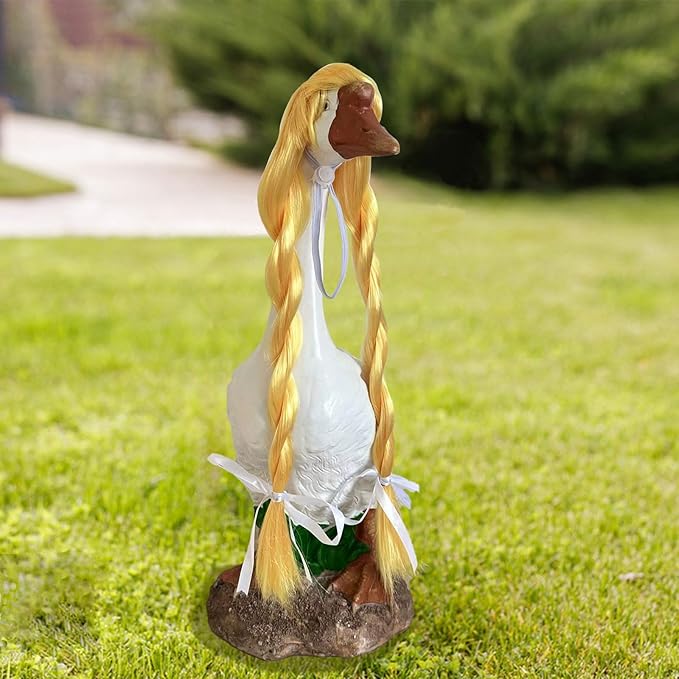 Porch Goose Wigs, Porch Goose Outfits Lawn Goose Statue Accessories for Outdoor Garden Patio Yard Goosey Decor （Style 15）