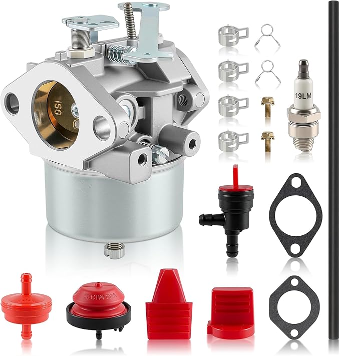 632325 Carburetor with Fuel Filter Fuel Line Compatible with Tecumseh 632325 HHM80 HM80 HM100 1072 Carb Snow Blower Carburetor Replacement
