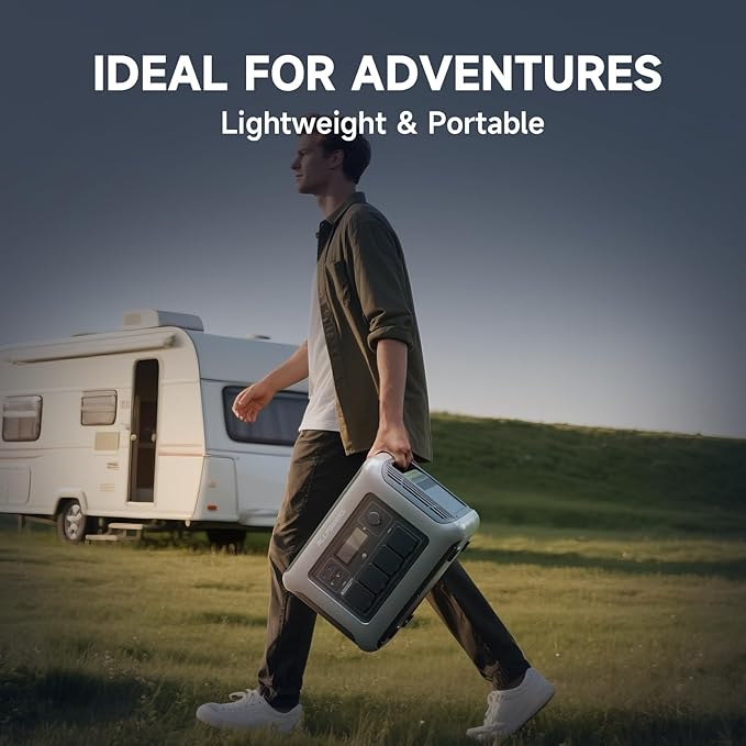 ALLPOWERS R1500 LITE with UPS <15ms & 4x1600W AC Outlets 1600W/1056Wh LiFePO4 Station with 650W MPPT for Home, RV, Camping (R1500 LITE)