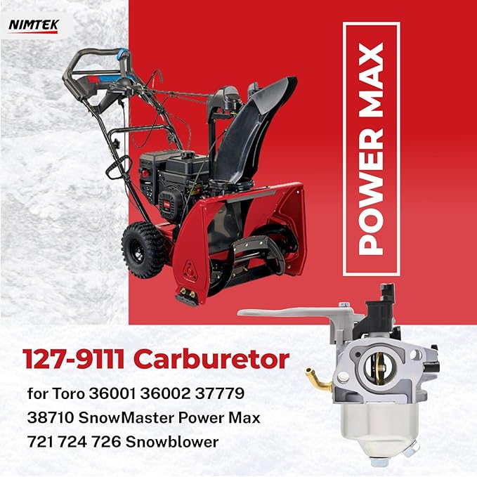 127-9111 Carburetor for Toro 36001 36002 37779 38711 38811 Power Max 721 724 726 Snowthrower Snowblower