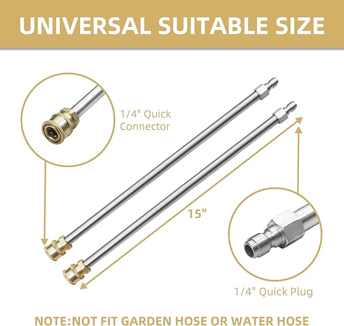 Thunderbay Compact 2-in-1 Pressure Washer 13" Surface Cleaner with 4 Wheels Stainless Steel Power Washer Multi-Use Scrubber Floor Brush