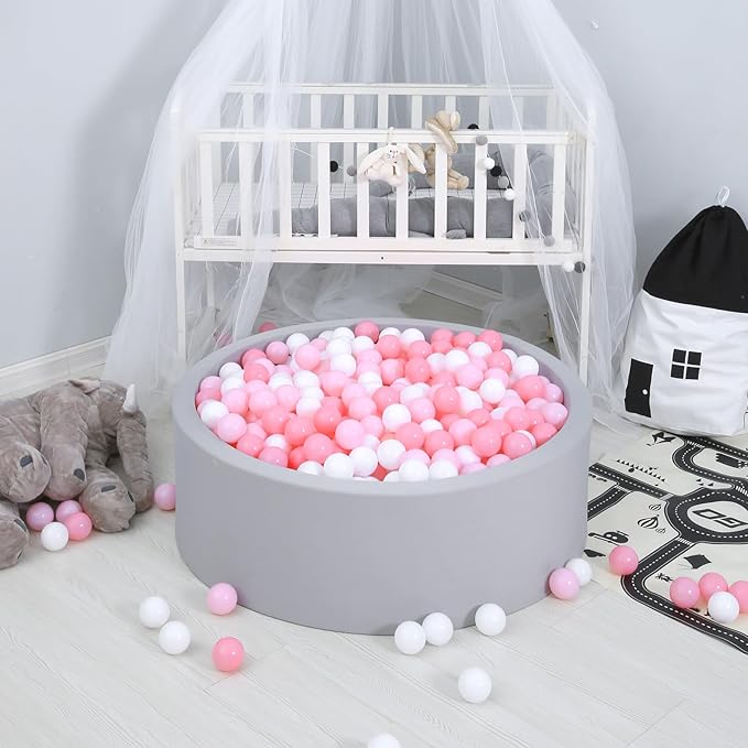 GOGOSO Ball Pit Balls Crush Proof Non-Toxic Plastic Balls Babies Kids Toy Bulk Pack 170pcs 2.2inchs