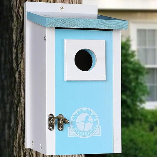 Bird Houses for Outside, Ice Blue Bird House, Bluebird Houses for Outside, Garden Decoration Birdhouses for Outdoors, Bluebird Finch Swallow Wren Chickadee