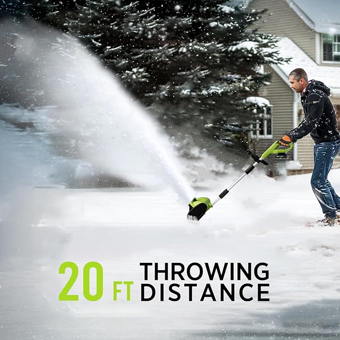STEELITE Cordless Snow Blower & Snow Shovel Combo - 42V 20-Inch Snow Thrower (850 lbs/Minute) + 21V 12-Inch Snow Shovel (20-Ft Throwing Distance) - Includes 3 x 4.0Ah Batteries & Charger (2 Packages)