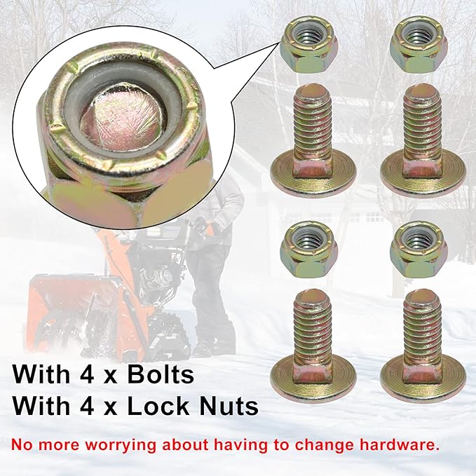 for 784-5580 784-5580-0637 MTD Parts Snow Thrower Slide Shoes Set with Bolt and Nut Pack of 2
