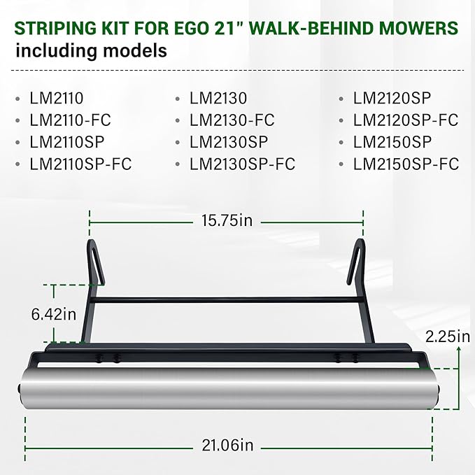 21inch Mower Striping Stainless Steel Kit Easy Install for EGO 21inch Walk Behind Mowers Instantly Upgrade Your Lawn to Professional Looking Stripes ﻿