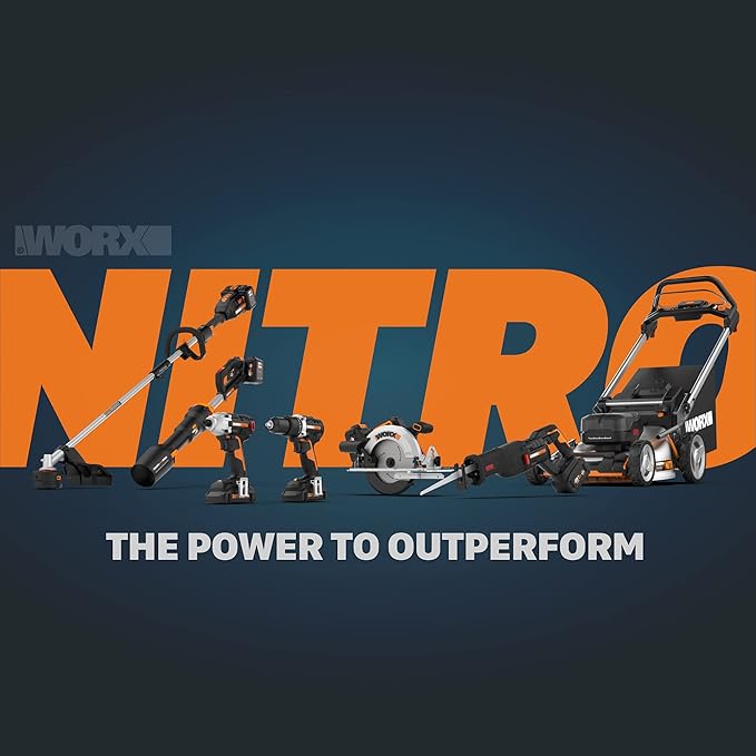 Worx Nitro WG186 40V Power Share PRO Attachment-Capable Driveshare 15" Cordless String Trimmer (Batteries & Charger Included)