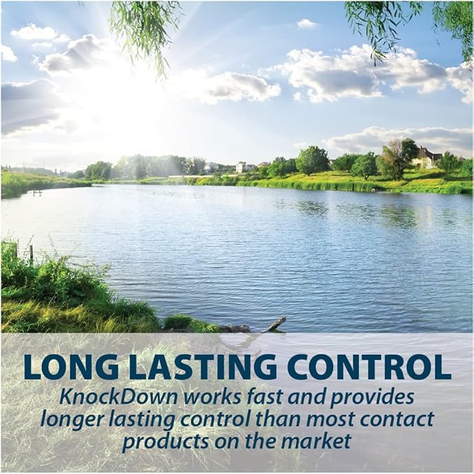Airmax Knockdown Defense 2-in-1 Liquid Pond Algae Control, Effective & Fast Acting Algaecide, Aquatic Weed Treatment for Clear Water in Ponds & Lakes, Liquid Formulation for Easy Use, 16 fl oz