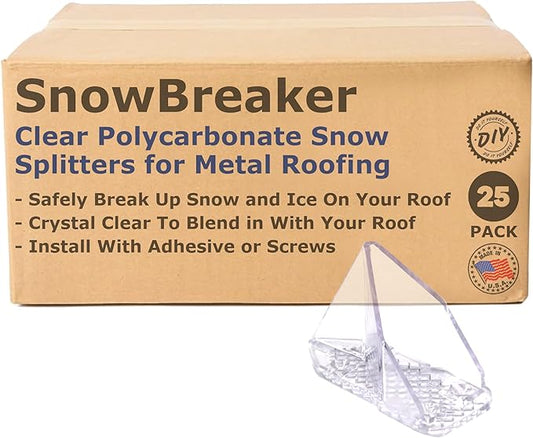 SnowBreaker Snow Guards 25 Pieces for Metal Roofs (Without Screws or Adhesive)