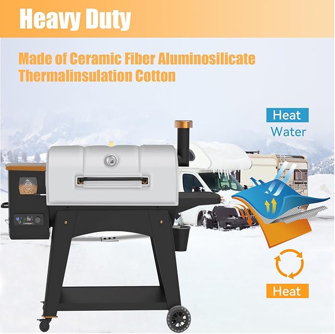 Grill Blanket for Pit Boss Austin XL, 1000 and 1100 Series Grills, Thermal Insulated Blanket Warmer for Pit Boss 67343, 1000 Traditions, 1000SC Grill Models, Ideal for Outdoor Grilling