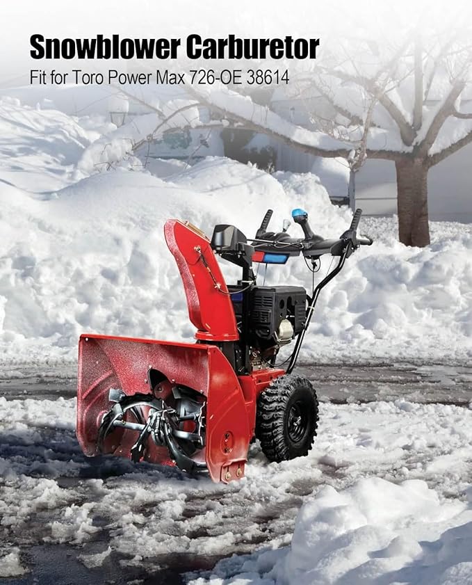Carburetor Fit for Toro Power Max 8326-OTE 726-OE 38639 38637 38629 38629C 38614 Snow Thrower, Snow Blower Carb Tune Up Kit