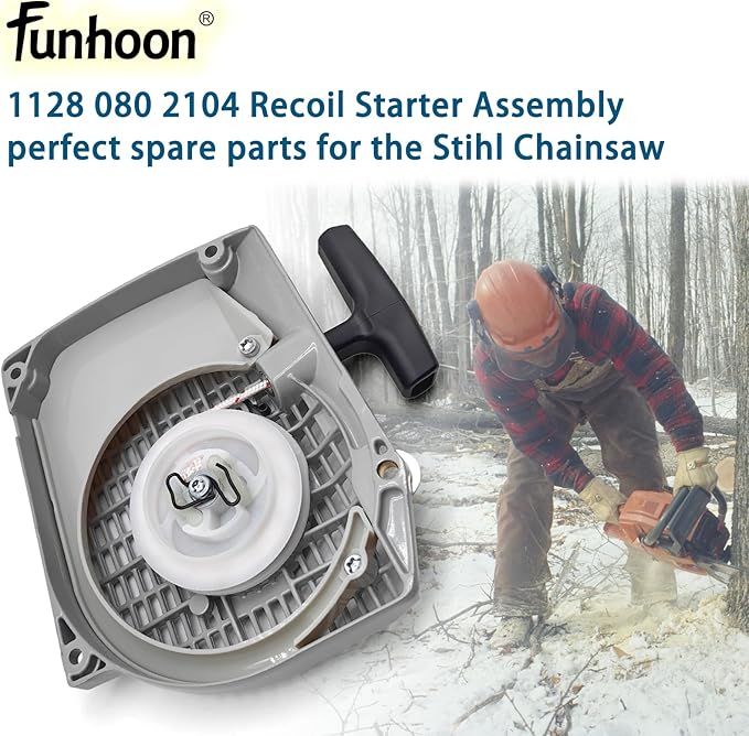1128 080 2104 Recoil Starter Assembly for Stihl 044 046 MS440 MS460 Chainsaws Pull Start Assembly