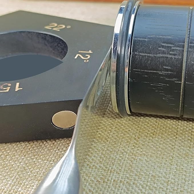 Rolling Knife Sharpener with 2 Diamond Disc and 2 Corundum Disc, Rolling Knife Sharpener Kit with 5 Magnetic Angle Offer 12/15/18/20/22° for Kitchen Knives (SET-B)