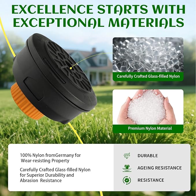 Quintillus H05 Weed Eater Head Universal Trimmer Head String Trimmer Head Bump Feed Weed Wacker Head Grass Trimmer Head Replacement for Weed Warrior, Echo, Husqvarna, Comes with .080 Trimmer Line