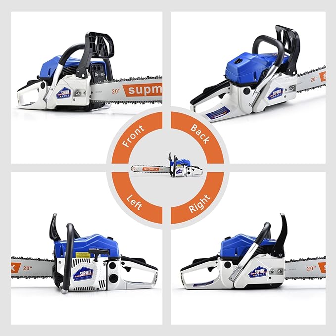 62cc 20 Inch Gas Chainsaw 2-Stroke Petrol Gasoline Chain Saw for Wood Cutting Logging Yard Work