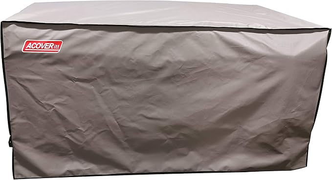 XL Storage Box cover with Straps and Handles, Waterproof Heavy Duty Outdoor Furniture Cover for Keter, Suncast, Lifetime Storage Box (Deck Box Cover, 63"(L)26"(D)28.3"(H)) Brown